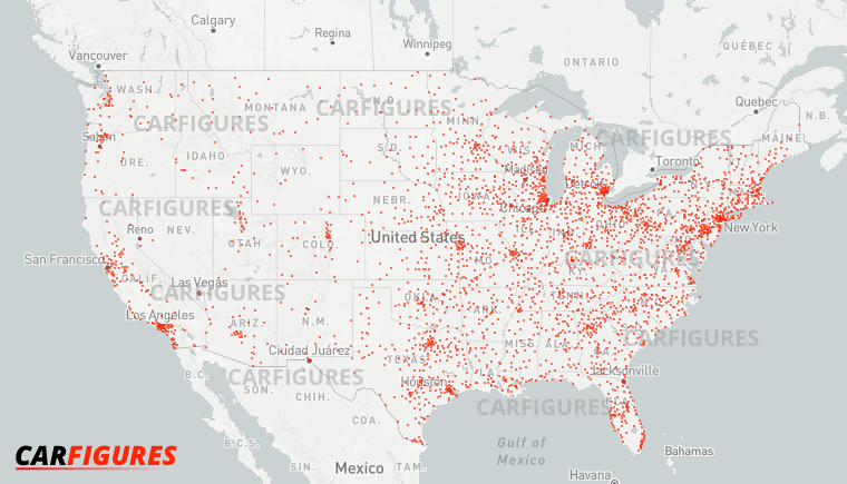 Complete list of all Ford dealership locations in the USA in 2024